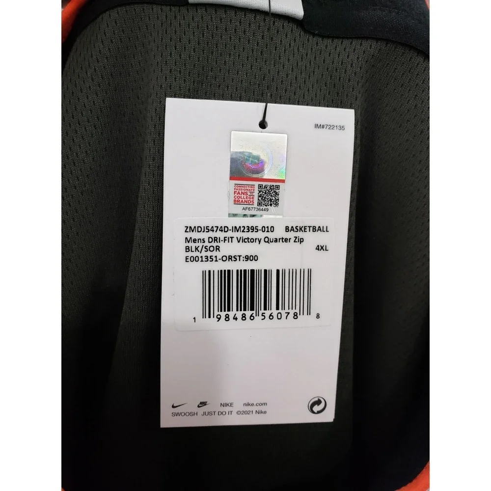 NEW SIZE MENS 4XL - Nike Oregon State Beavers quarter zip pullover long sleeve